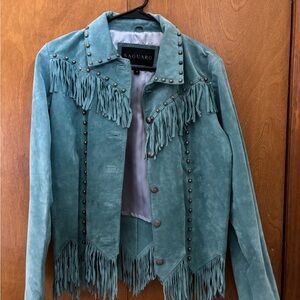 Turquoise Suede Jacket